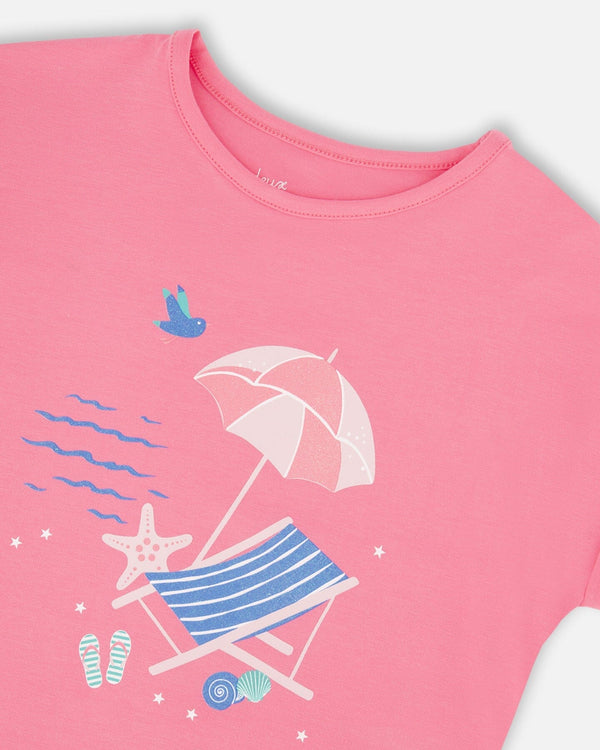 Organic Cotton Jersey T-Shirt Pink - H30G70_06970