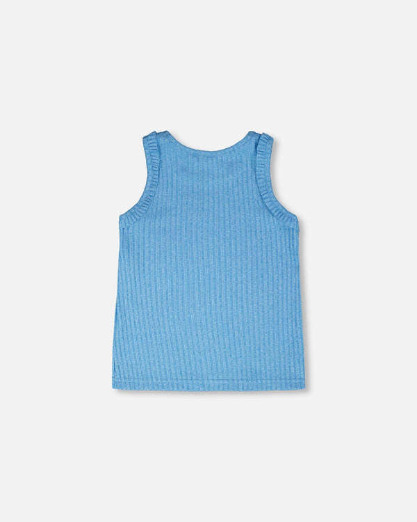 Rib Tank Top Blue - H30G73_04380
