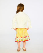 White Denim Jacket With Embroidery - H30H50_01000