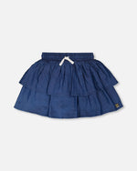 Blue Chambray Skort - H30H80_3H098