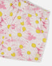 French Terry Shorts Pink Printed Daisies - H30I26_3H136