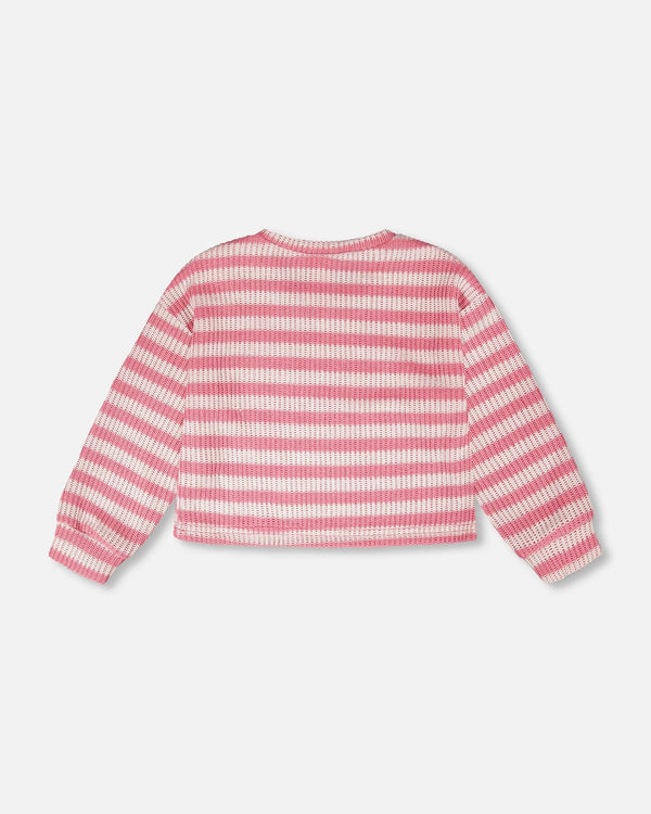Striped Sweater Pink And White - H30I31_3H139