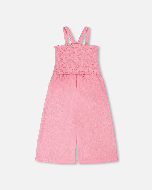 Crinkle Jersey Jumpsuit With Smocking Pink - H30I40_06240