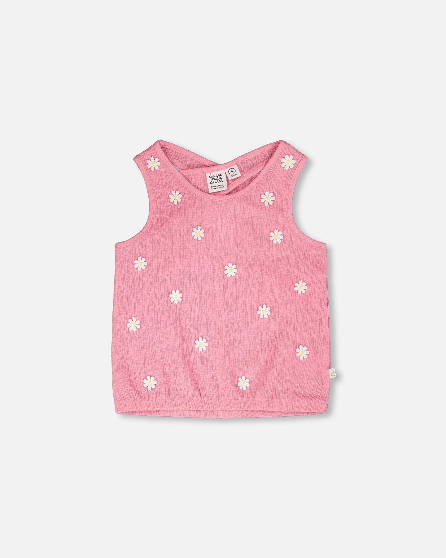 Crinkle Jersey Tank Top Pink - Deux par Deux