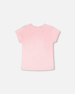 Organic Cotton Jersey Ice Cream T-Shirt Pink - H30J70_06200