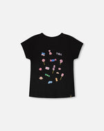 Organic Cotton Jersey T-Shirt Black - H30J70_09990