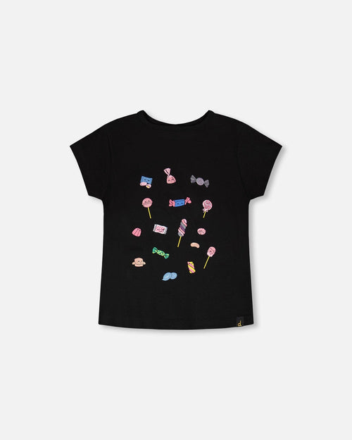 Organic Cotton Jersey T-Shirt Black - H30J70_09990