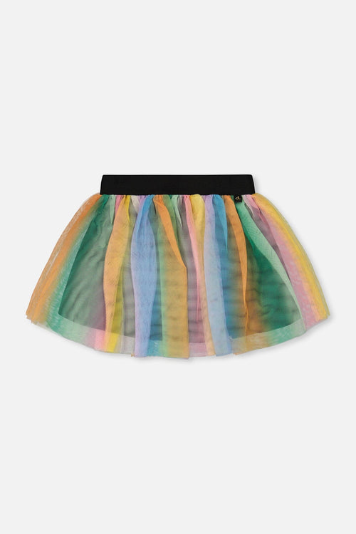 Printed Mesh Skirt Multicolored - H30J80_3H131