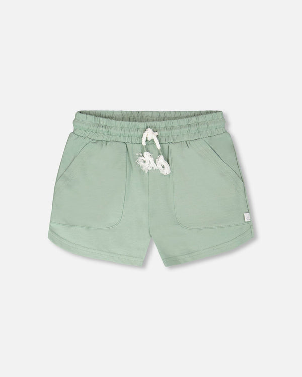 Organic Cotton Jersey Shorts Sage Green - H30K27_03400
