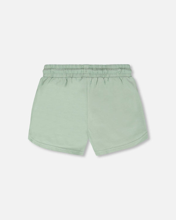 Organic Cotton Jersey Shorts Sage Green - H30K27_03400