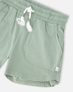 Organic Cotton Jersey Shorts Sage Green - H30K27_03400