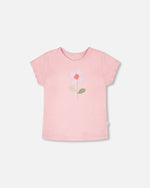 Organic Cotton Jersey T-Shirt Dusty Pink - H30K70_06170