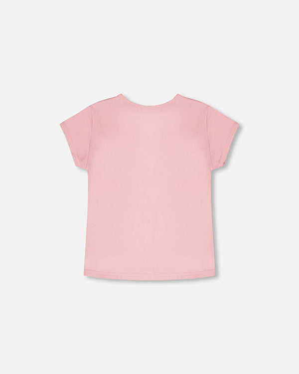 Organic Cotton Jersey T-Shirt Dusty Pink - H30K70_06220