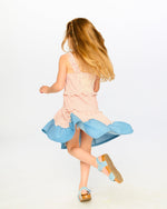 Poplin And Chambray Dress Off White And Pink Stripes - H30K87_3H128