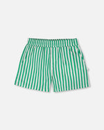 Striped Shorts Green - H30L26_3H141