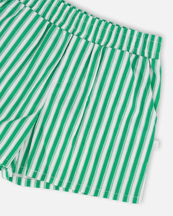 Striped Shorts Green - H30L26_3H141