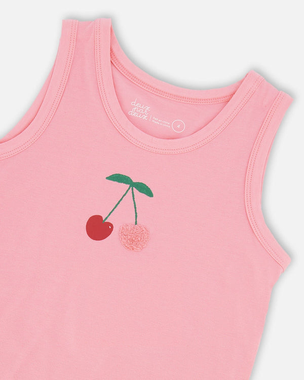 Organic Cotton Jersey Tank Top Pink - H30L72_06050