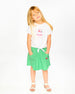 Organic Cotton Skort With Embroidery Green - H30L80_03820