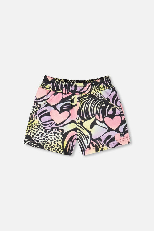 French Terry Shorts Black Multicolor - H30M26_3H135