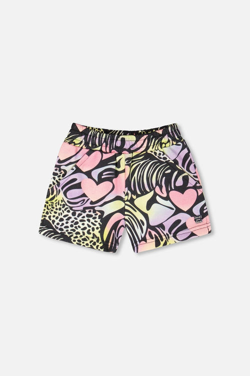 French Terry Shorts Black Multicolor - H30M26_3H135