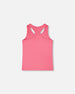 Organic Cotton Jersey Tank Top Pink With Screen Print - H30M71_06390
