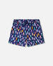 Boardshorts Blue Surfboard Print - H30OB08_3H164