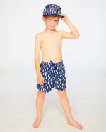 Boardshorts Blue Surfboard Print - H30OB08_3H164