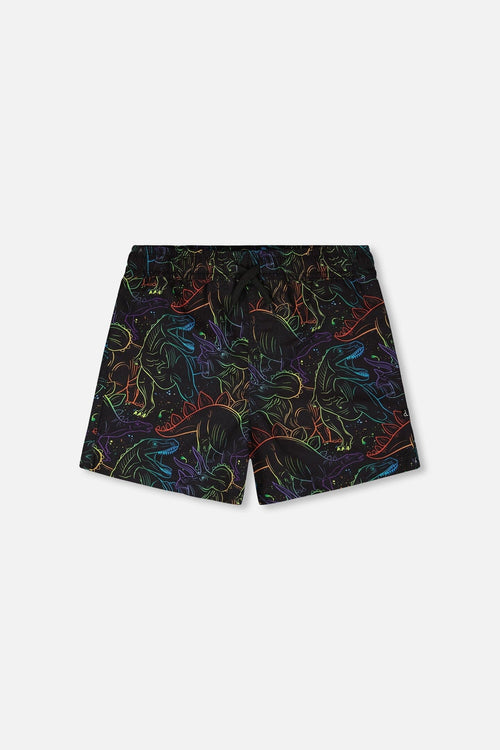 Swim Trunks Black Dinosaur Print - H30OB32_3H162
