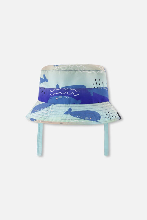 Recycled Polyester Beach Hat Blue Whale Print - H30OBC_3H156