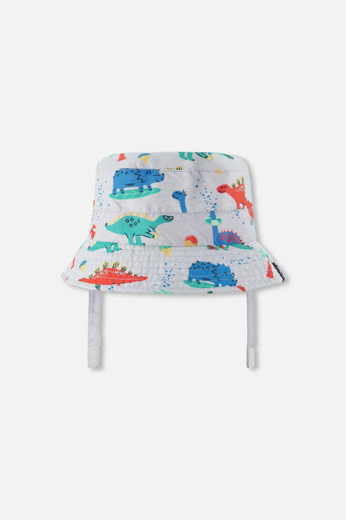 Recycled Polyester Beach Hat Blue Baby Dinosaur Print - H30OBC_3H161