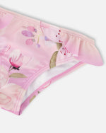 Two-Piece Swimsuit Purple Flower Print - H30OG12_3H143