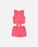 Terry Tank Top With Shorts Set Pink - H30OG13_3H186