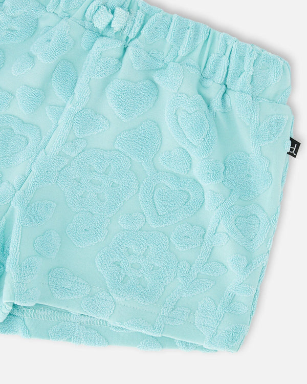 Terry Tank Top With Shorts Set Light Blue - H30OG14_3H182