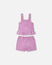 Terry Tank Top With Shorts Set Lilac - H30OG15_3H185