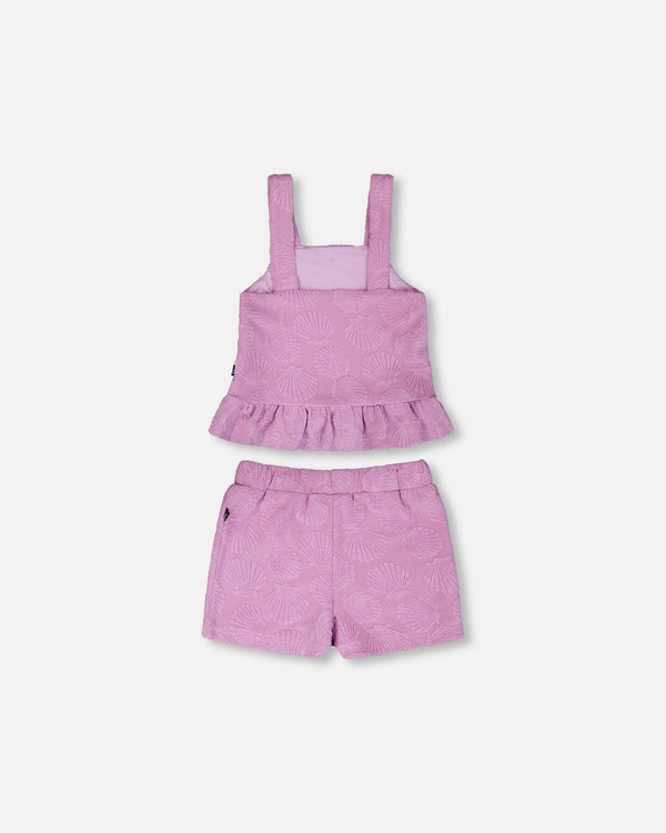 Terry Tank Top With Shorts Set Lilac - H30OG15_3H185