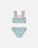 Two-Piece Swimsuit Blue Seahorse Print - H30OG22_3H150