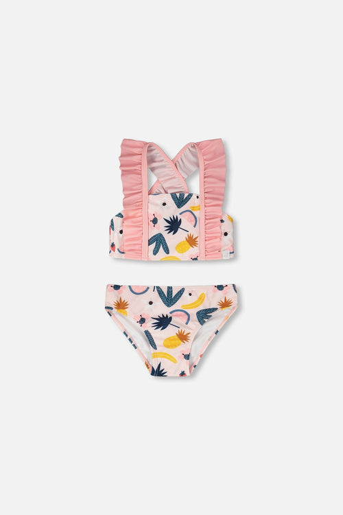 Two-Piece Swimsuit Pink Printed Fruits - H30OG34_3H149