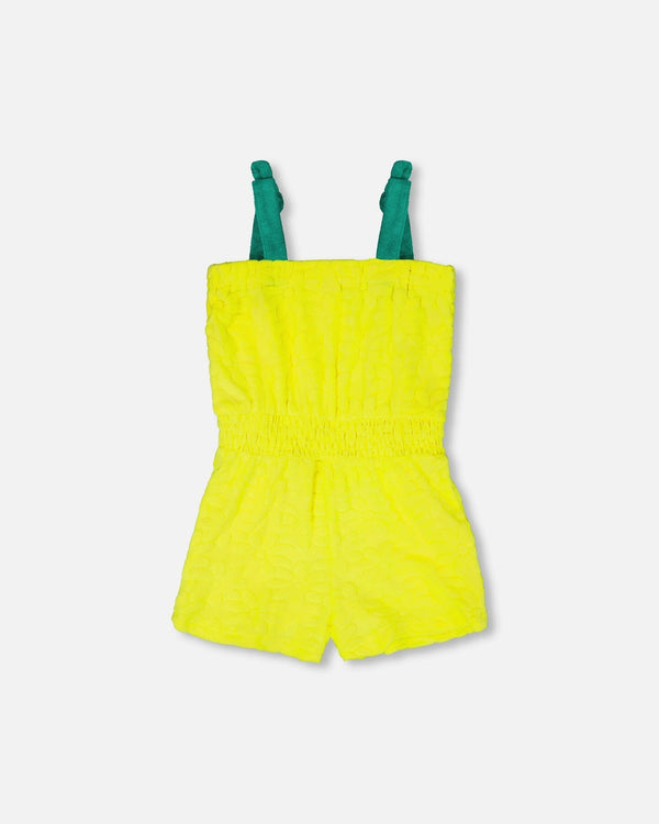 Terry Cloth Sleeveless Jumpsuit Yellow - H30OG45_3H181
