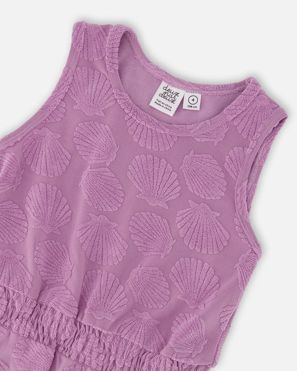 Terry Cloth Beach Dress Lilac - H30OG87_3H185