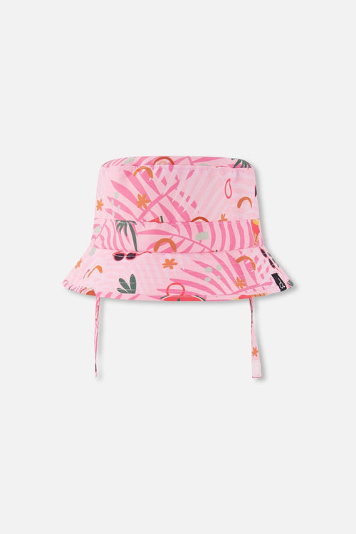 Beach Hat Pink Beach Print - H30OGC_3H148