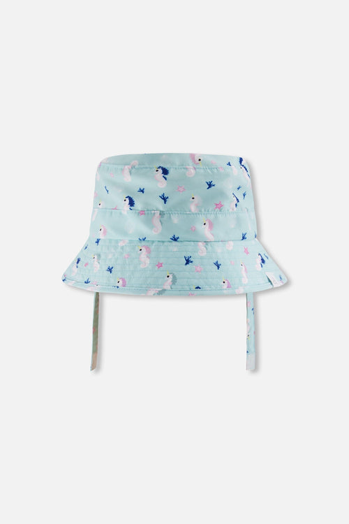 Beach Hat Blue Seahorse Print - H30OGC_3H150