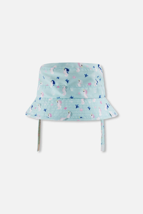Beach Hat Blue Seahorse Print - H30OGC_3H150