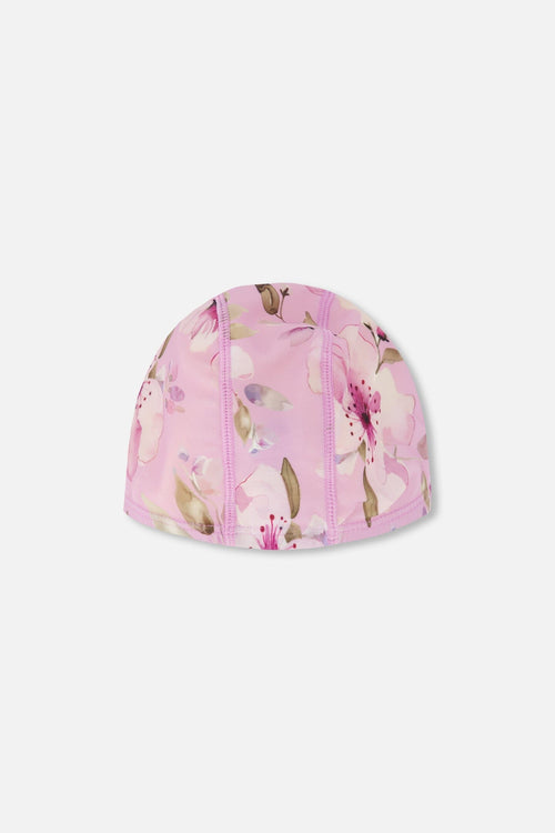 Swim Cap Purple Flower Print - H30OGH_3H143