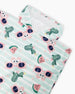 Hooded Beach Towel Blue Flamingo And Cactus Print - H30OP_3H151