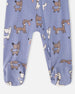 Organic Cotton Baby One-Piece Pyjama Blue Dog Print - H30PA40US_3H091