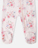Organic Cotton Baby One-Piece Pyjama Pink Flower Print - H30PA40US_3H092