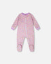 Organic Cotton Baby One-Piece Pyjama Purple Animal Print - H30PA40_3H097
