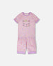 Organic Cotton Two-Piece Pyjama Set Purple Animal Print - H30PG11US_3H097