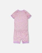 Organic Cotton Two-Piece Pyjama Set Purple Animal Print - H30PG11_3H097