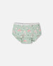 Organic Cotton Boyshort Panty Green Kitten Print - H30PG60_3H093